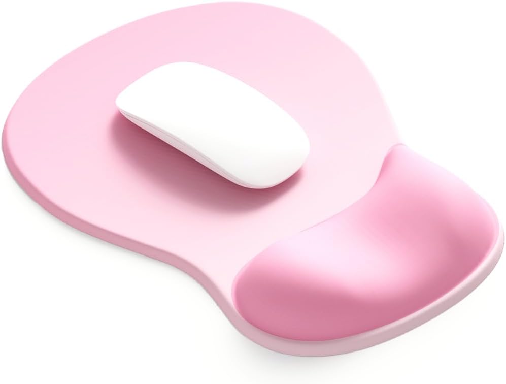DEMON CHEST ErgoComfort Gel Wrist Rest Mouse Pad-Ergonomic Office Mousepad with Wrist Support-Non-Slip. Design Desk Accessories Mat for Home&Game Decor (02Pink Serenity)