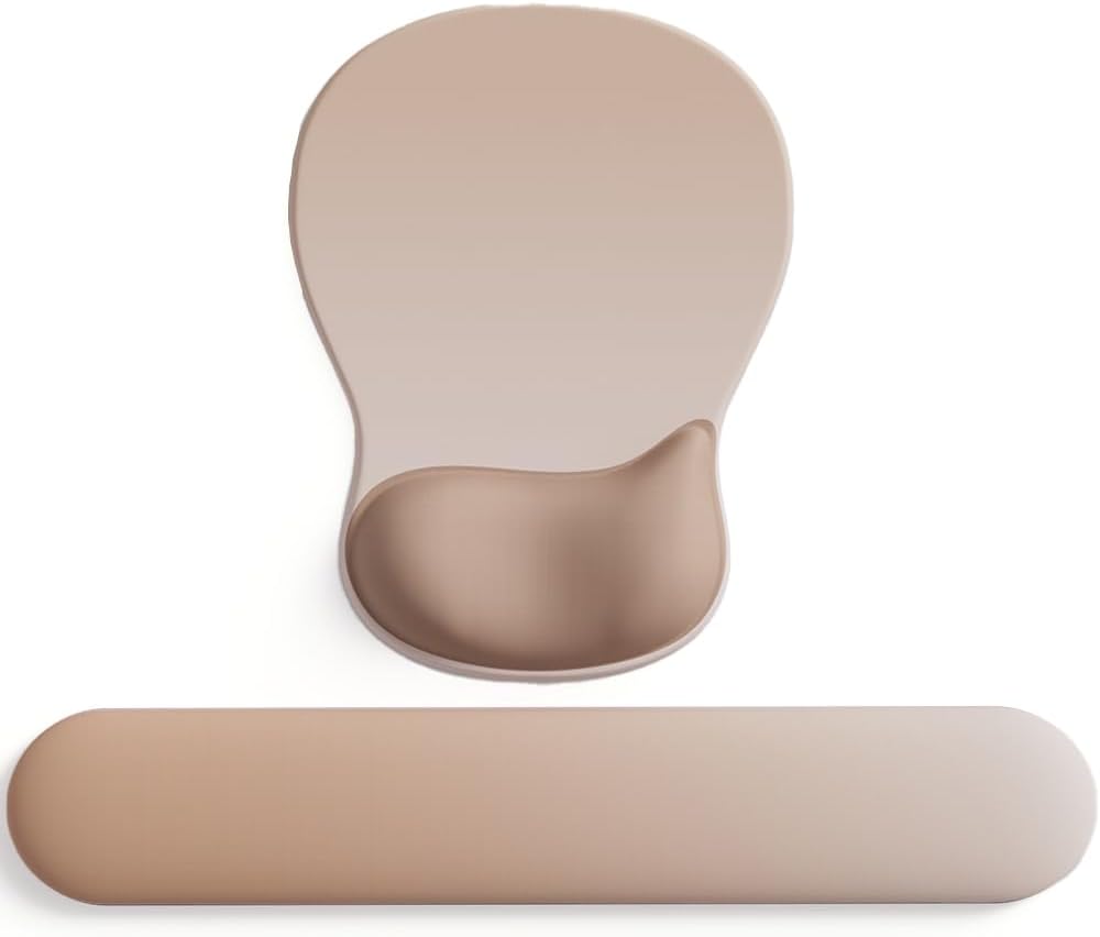 DEMON CHEST ErgoComfort Gel Wrist Rest Mouse Pad-Ergonomic Office Mousepad with Wrist Support-Non-Slip. Design Desk Accessories Mat for Home&Game Decor (02Pink Serenity)