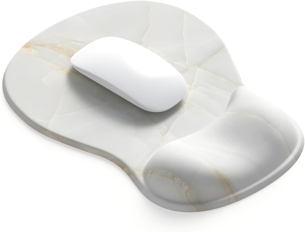 DEMON CHEST ErgoComfort Gel Wrist Rest Mouse Pad-Ergonomic Office Mousepad with Wrist Support-Non-Slip. Design Desk Accessories Mat for Home&Game Decor (02Pink Serenity)