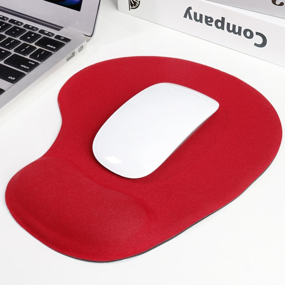 Ergonomic Mouse Pad with Wrist Rest. Gel Wrist Support Mousepad. Pain Relief Laptop Computer Mouse Pad. Non-Slip Mouse Pads for Office & Home (Black)