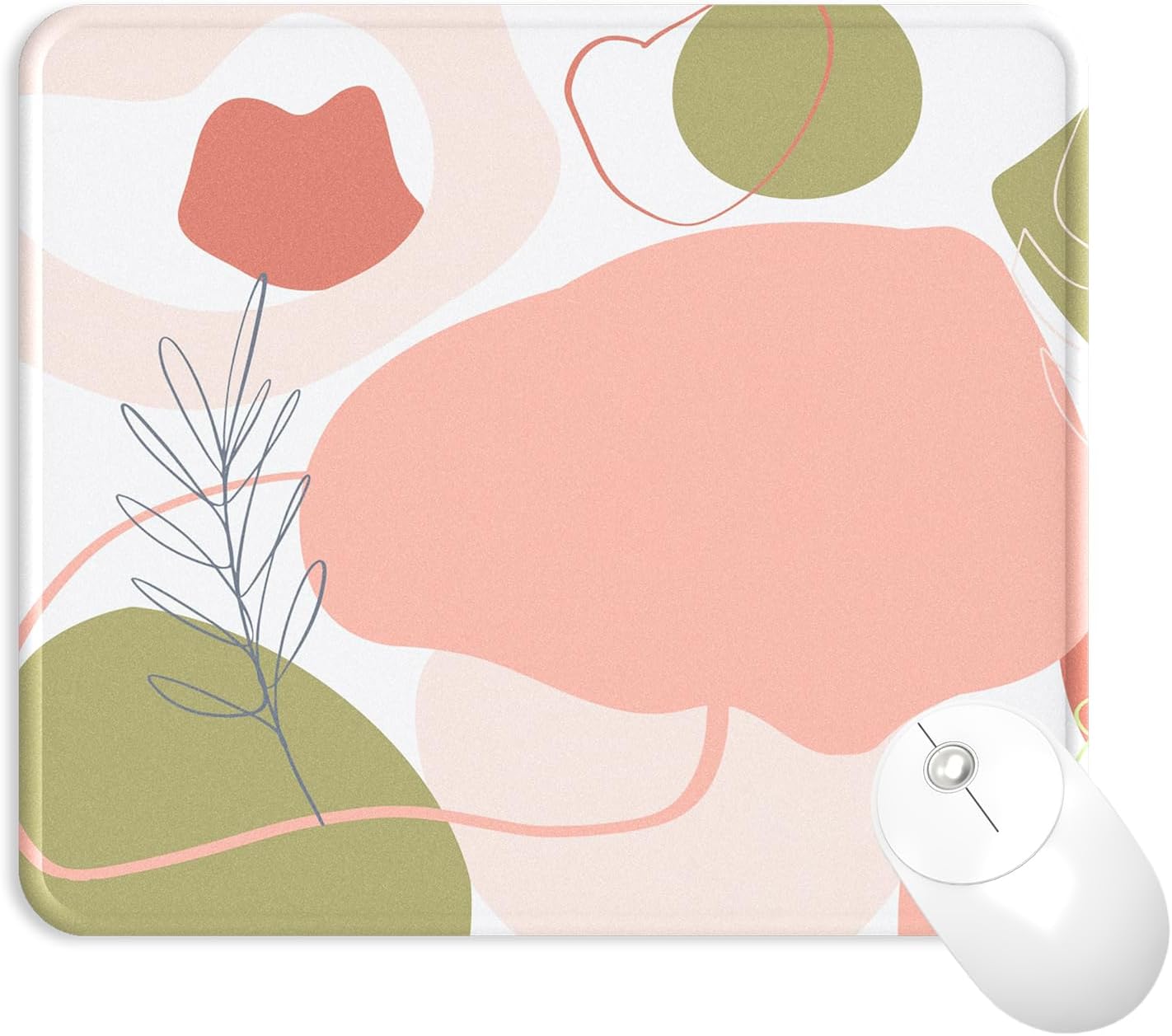 eulps Mouse Pad with Wrist Rest. Comfortable Computer Mousepad with Gel Wrist Support Smooth Surface and Non-Slip PU Base for Pain Relief. Laptop. Office & Home (Rose)