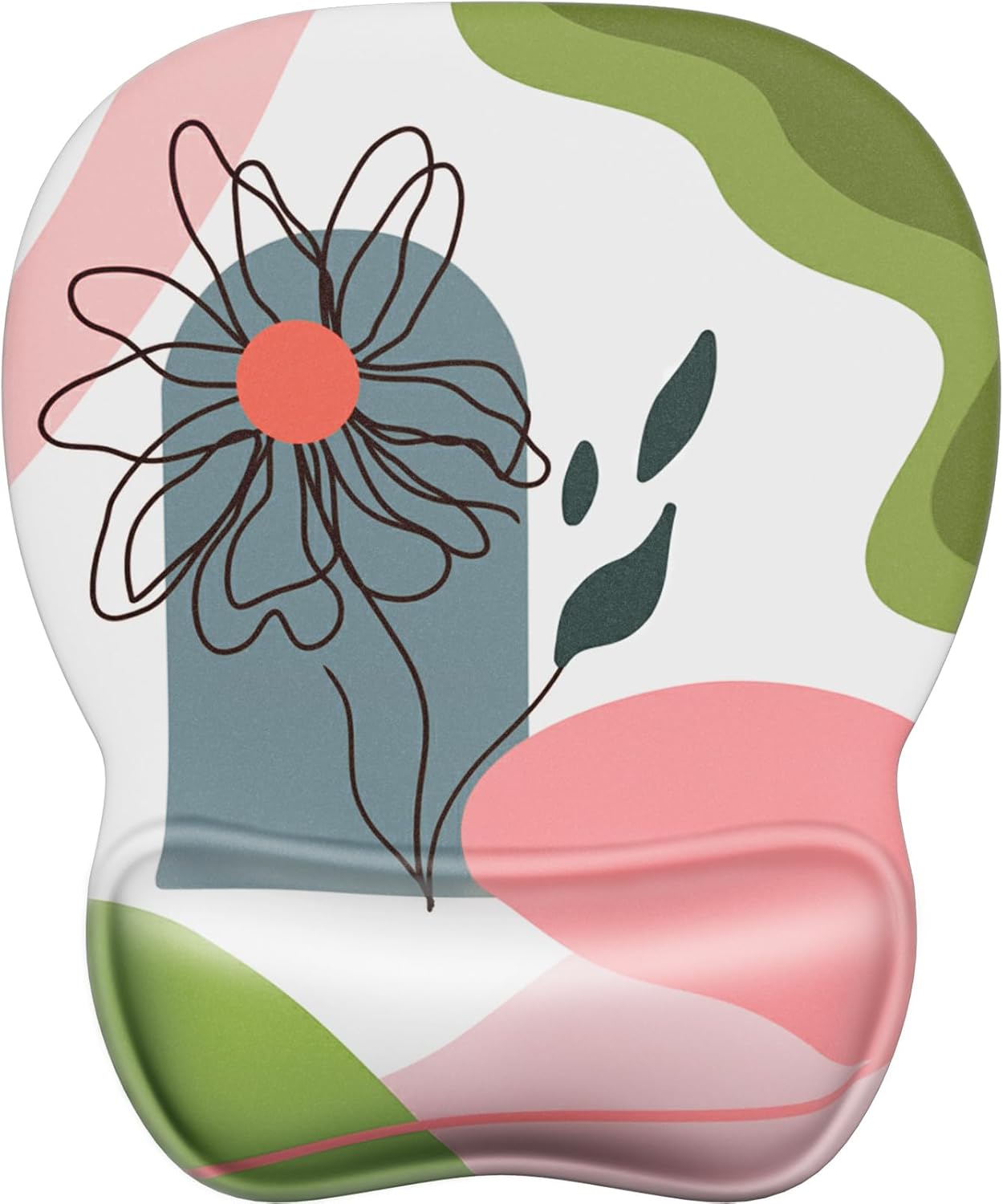 MROCO Ergonomic Mouse Pad with Gel Wrist Rest. Smooth Wrist Support Surface. Non-Slip PU Base for Pain Relief. Comfortable Mousepad for Computer. Laptop. Office & Home. 9.4 x 8.1 in. Black