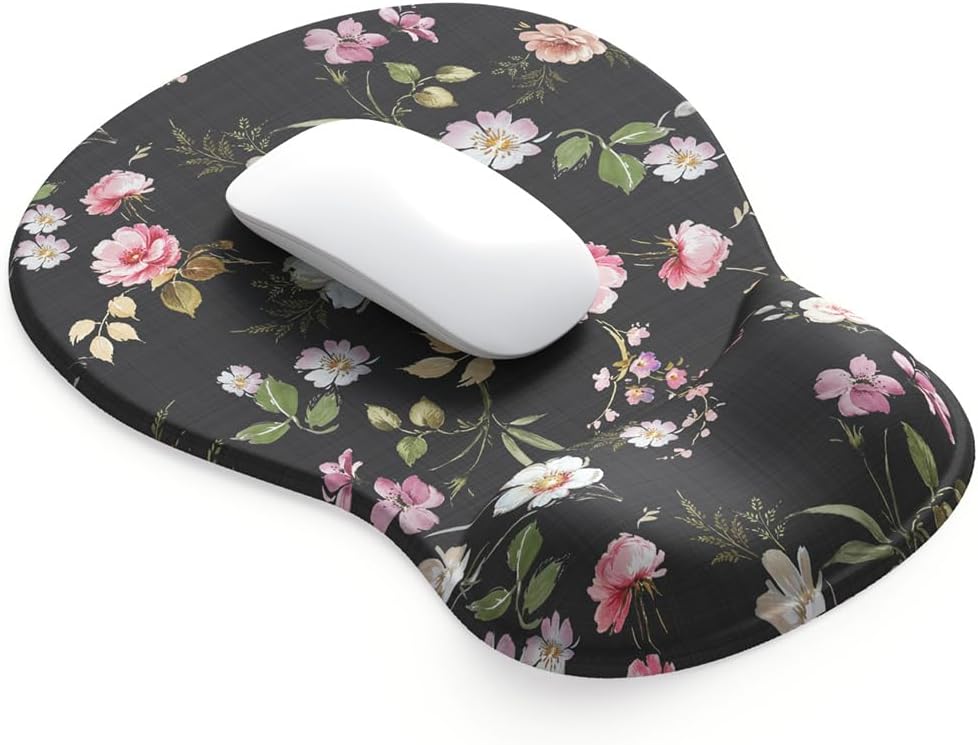 DEMON CHEST ErgoComfort Gel Wrist Rest Mouse Pad-Ergonomic Office Mousepad with Wrist Support-Non-Slip. Design Desk Accessories Mat for Home&Game Decor (02Pink Serenity)
