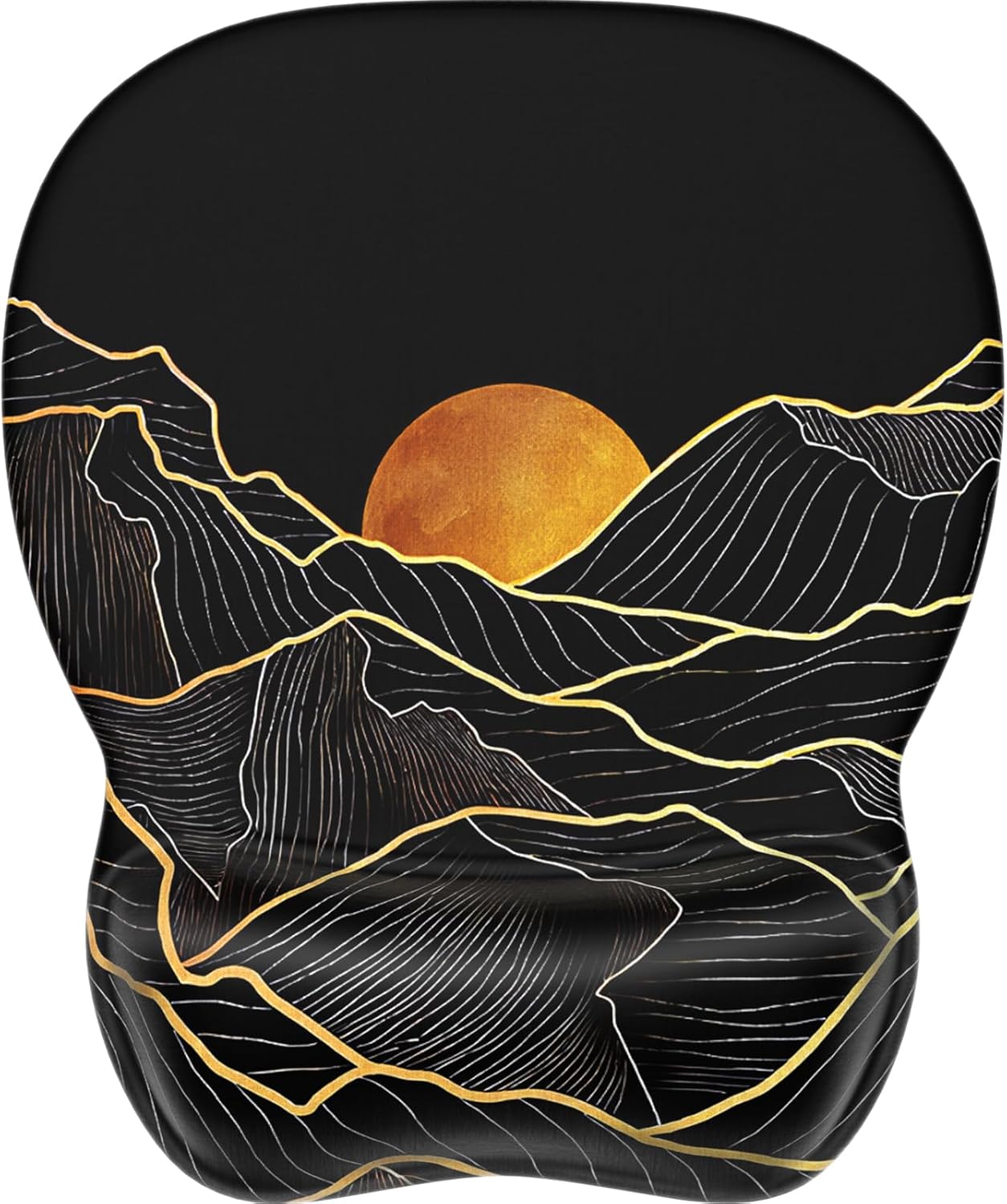 MROCO Ergonomic Mouse Pad with Gel Wrist Rest. Smooth Wrist Support Surface. Non-Slip PU Base for Pain Relief. Comfortable Mousepad for Computer. Laptop. Office & Home. 9.4 x 8.1 in. Black