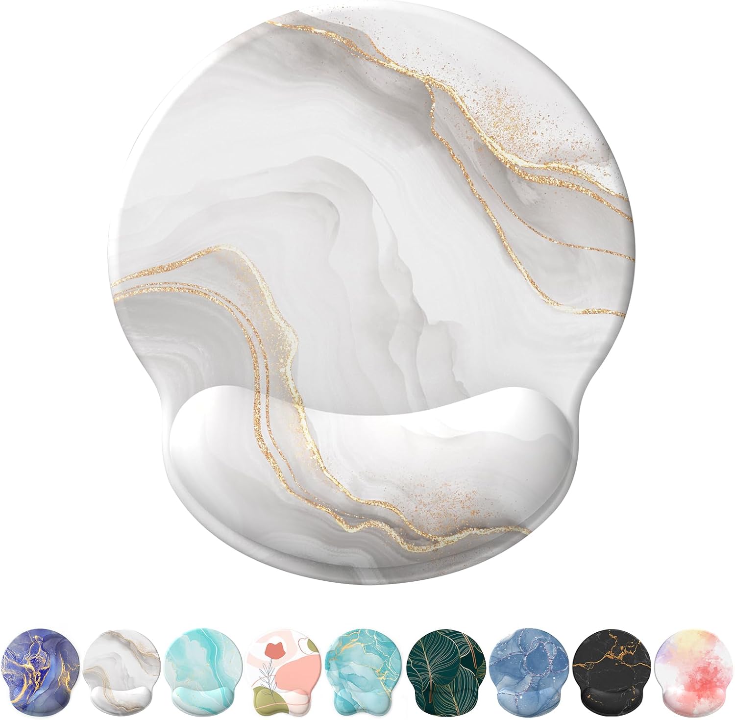 eulps Mouse Pad with Wrist Rest. Comfortable Computer Mousepad with Gel Wrist Support Smooth Surface and Non-Slip PU Base for Pain Relief. Laptop. Office & Home (Rose)