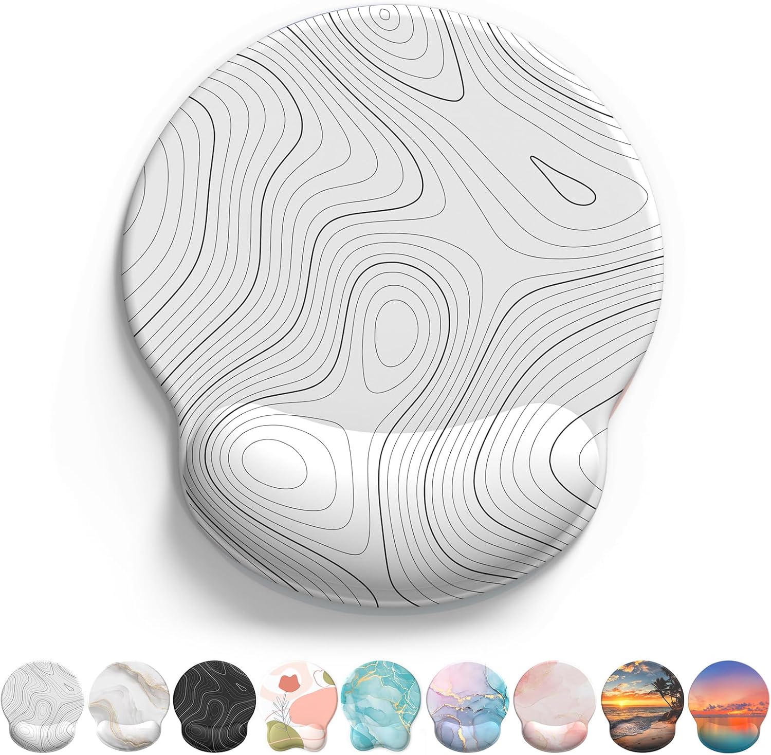 eulps Mouse Pad with Wrist Rest. Comfortable Computer Mousepad with Gel Wrist Support Smooth Surface and Non-Slip PU Base for Pain Relief. Laptop. Office & Home (Rose)