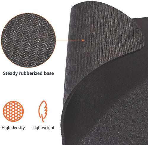 Amazon Basics Square Mouse Pad. Cloth with Rubberized Base. Standard. Black. 12.4L x 10.6W inches