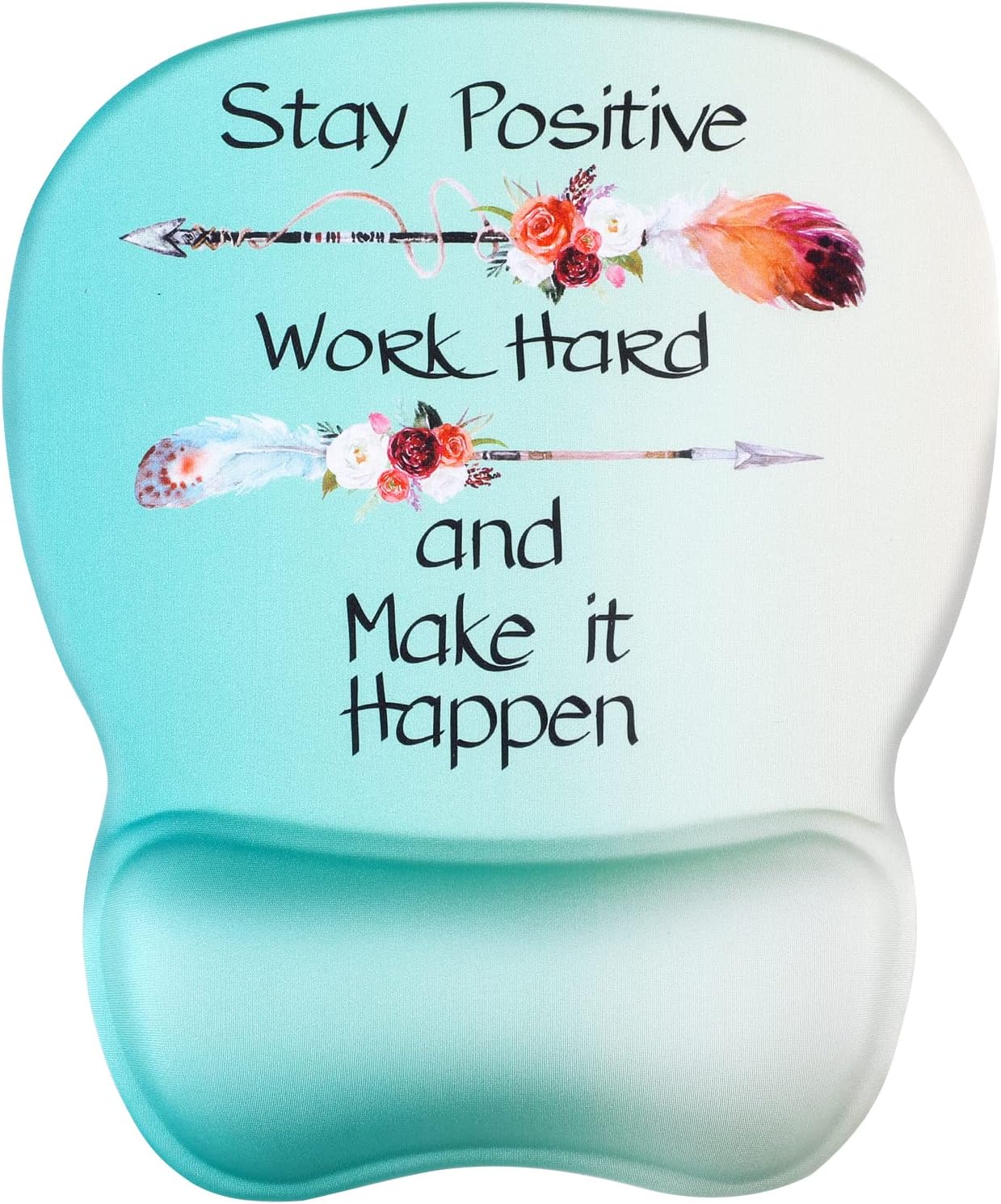 MROCO Ergonomic Mouse Pad with Gel Wrist Rest. Smooth Wrist Support Surface. Non-Slip PU Base for Pain Relief. Comfortable Mousepad for Computer. Laptop. Office & Home. 9.4 x 8.1 in. Black