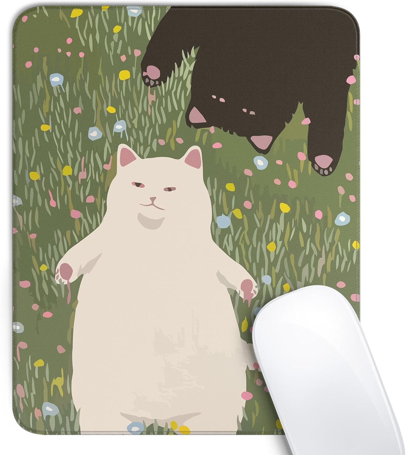 Cute Black Cat Mouse Pad.Kawaii Anime Cat Mouse Pads for Wireless Mouse Desk Accessories.10X8 Travel Mousepad with Non-Slip Rubber Base. Stitched Edge Mouse Pads for Desk.Computers.Laptop.Office