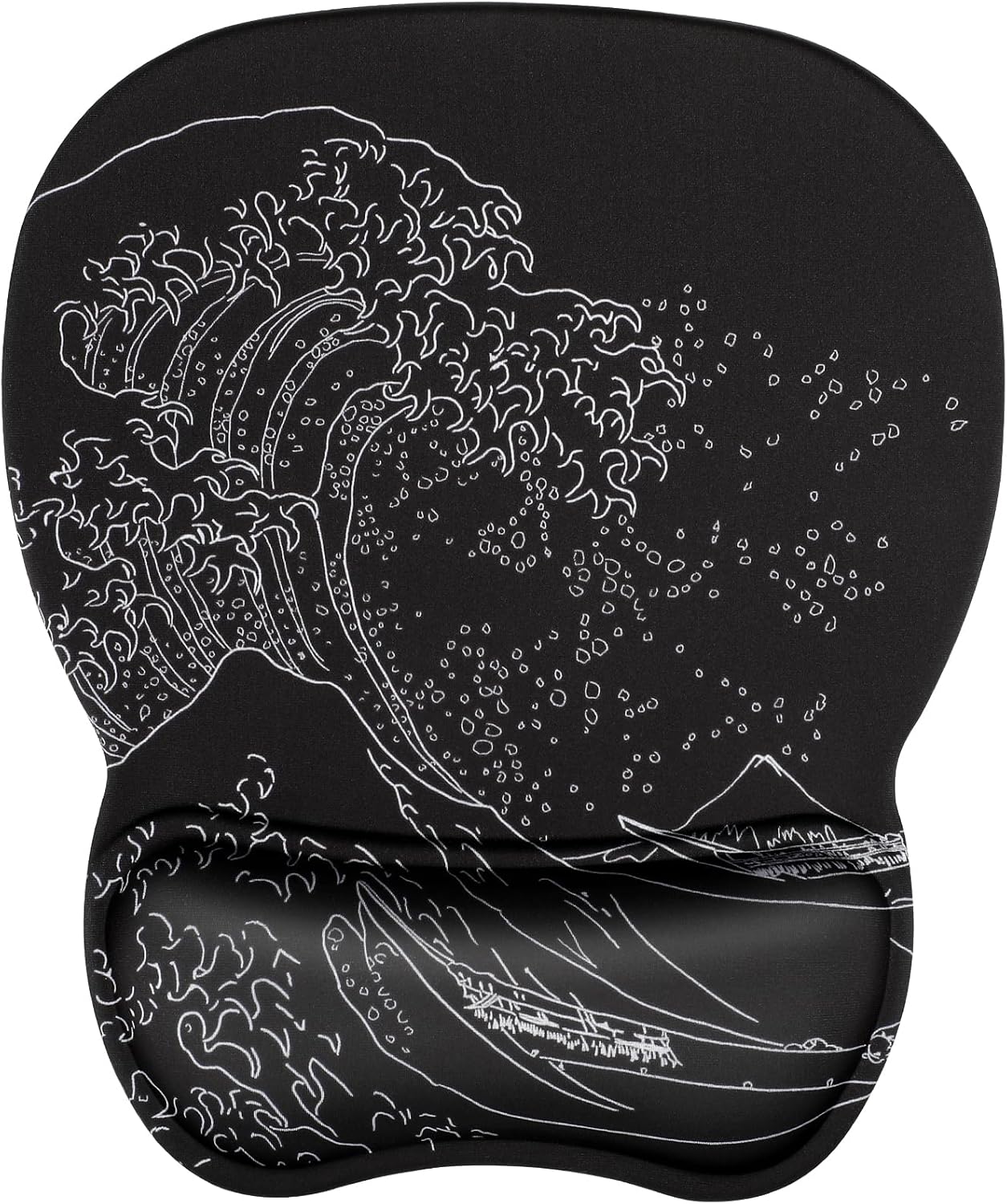 MROCO Ergonomic Mouse Pad with Gel Wrist Rest. Smooth Wrist Support Surface. Non-Slip PU Base for Pain Relief. Comfortable Mousepad for Computer. Laptop. Office & Home. 9.4 x 8.1 in. Black