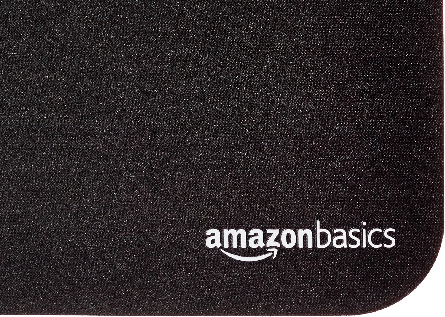 Amazon Basics Square Mouse Pad. Cloth with Rubberized Base. Standard. Black. 12.4L x 10.6W inches